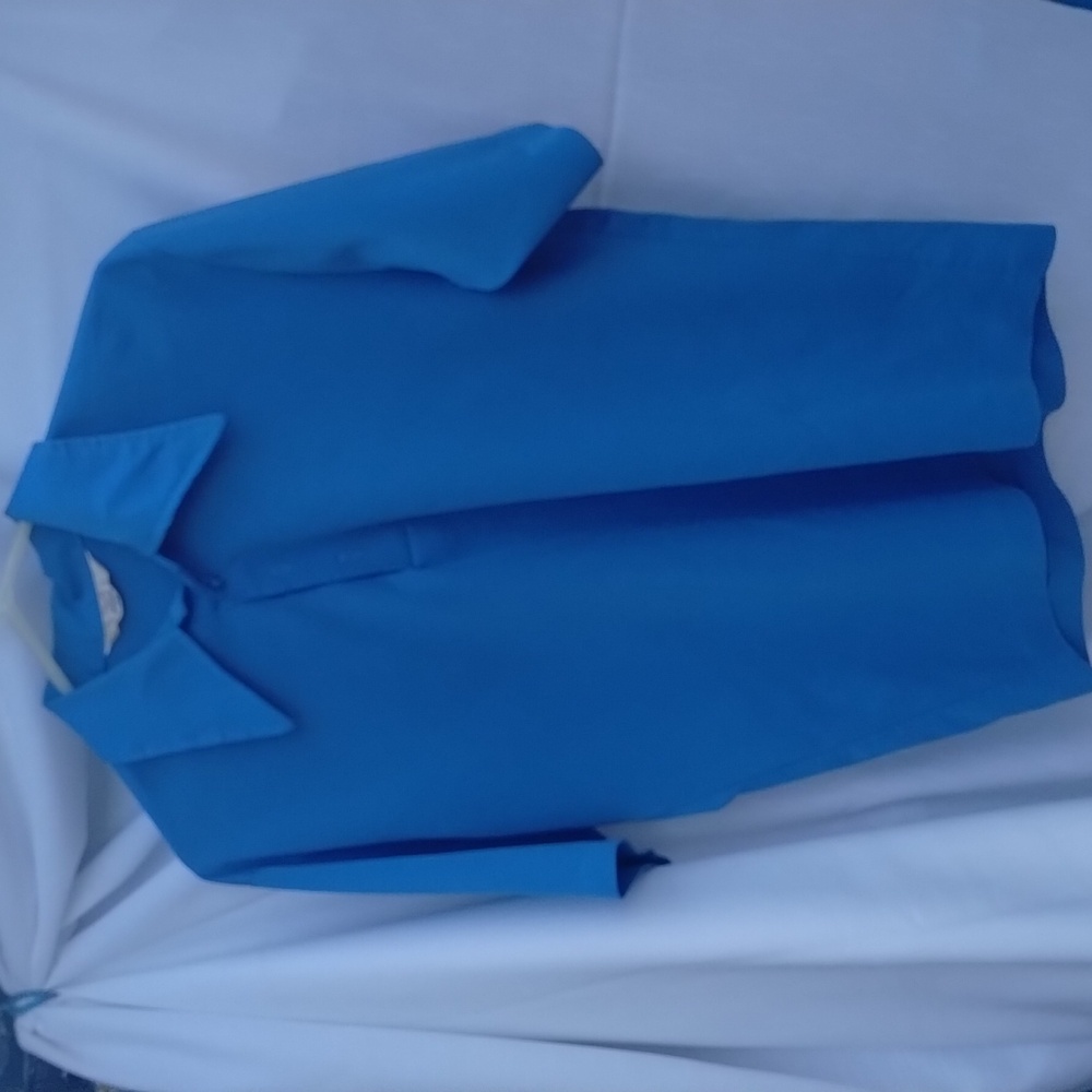 Blue collard shirt